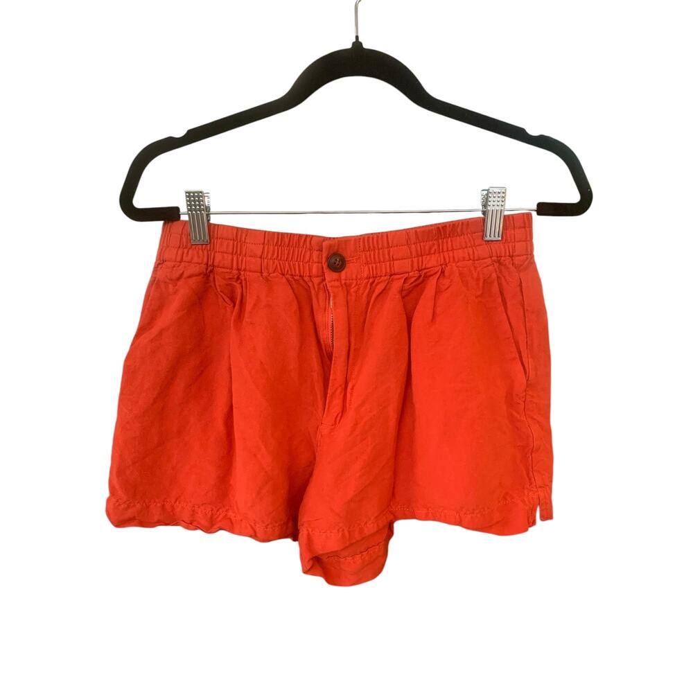 Madewell Red Orange Shorts Size XS Elastic Waist Lightweight Summer